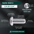 1/4-20 x 3/4" Button Head Socket Cap Bolts - 304 Stainless Steel Screws, Allen Hex Drive, Pack of 25