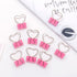 Pink Heart Hollow Out Metal Binder Clips, Office Supplies for Notes and Paper Clamps