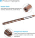 Hand Reamer 1/4" Cutting Dia. - 6 Flutes High Speed Steel Milling Cutter Tool for Aluminum, Plastic, Wood, Copper
