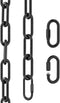 LOUSACE 6 Feet Industrial Black Light Fixture Chain, Adjustable Metal Pendant Chandelier