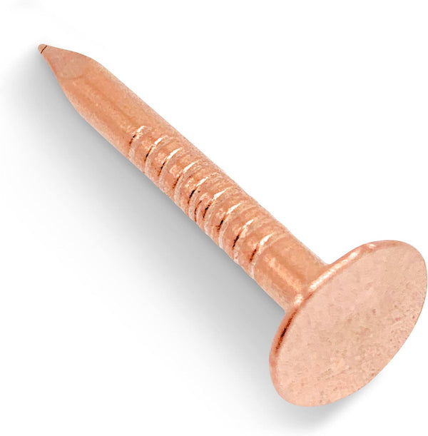1 Inch Copper Nails Roofing Finish, 100 Nails - Solid Pure Copper Slate Spikes, Package Includes 100 Pieces of The
