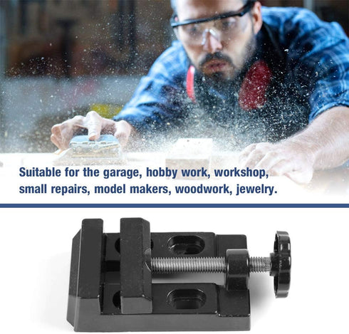 ASHATA Mini Flat Clamp Table Jaw Bench Clamp, Small Tabletop Clamp Drill Press Vice Tool for DIY Sculpture Craft