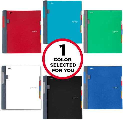 Five Star Advance Spiral Notebook, 5 Subject, College Ruled Paper, 200 Sheets, 11" x 8-1/2, Color Selected For You (06326) by Five Star