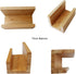 Enyuwlcm Bamboo Wooden Pen Holder Cup - Desk Business Card Holder Stand for Office Home School (2 Packs)