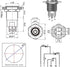 WerFamily Tri-color LED Momentary Push Button Switch, 16mm, 1NO 1NC SPDT ON/OFF Waterproof with Wire Socket Plug