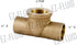 EZ-FLUID Plumbing 1" C x C x FIP Sweat Brass Tee, LF Brass Tee Pressure Copper Fitting for Residential, Commercial (1)