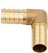 Yoebor Brass Hose Barb Fitting 90 Degree Elbow, 5/8" Barbed (Pack of 2) for Fuel/Air/Water