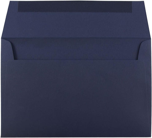 JAM PAPER Navy Blue A10 Premium Invitation Envelopes - 6 x 9 1/2 - 50/Pack