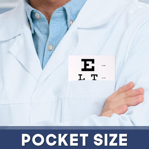 Snellen Eye Chart, Pocket Size Eye Testing Chart, 6 Feet, 3.9x7.3 inch