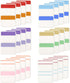 KICNIC 480 Pieces 2 Inch Sticky Tabs, Colored Self Adhesive Index Tabs, Arrow Flags for Binders and Notebooks