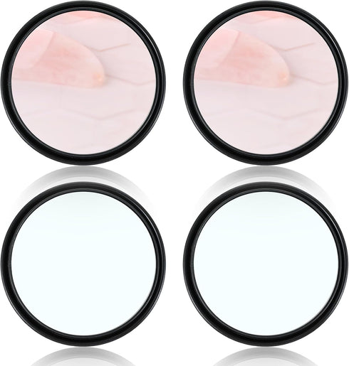 Quilax 4Pack Office Desk Mirror, Adjustable Desk Mirror Office Cubicle, 2Stick-On Monitor Mirrors