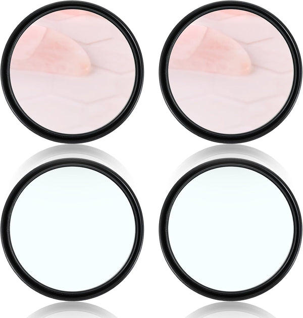 Quilax 4Pack Office Desk Mirror, Adjustable Desk Mirror Office Cubicle, 2Stick-On Monitor Mirrors