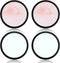 Quilax 4Pack Office Desk Mirror, Adjustable Desk Mirror Office Cubicle, 2Stick-On Monitor Mirrors