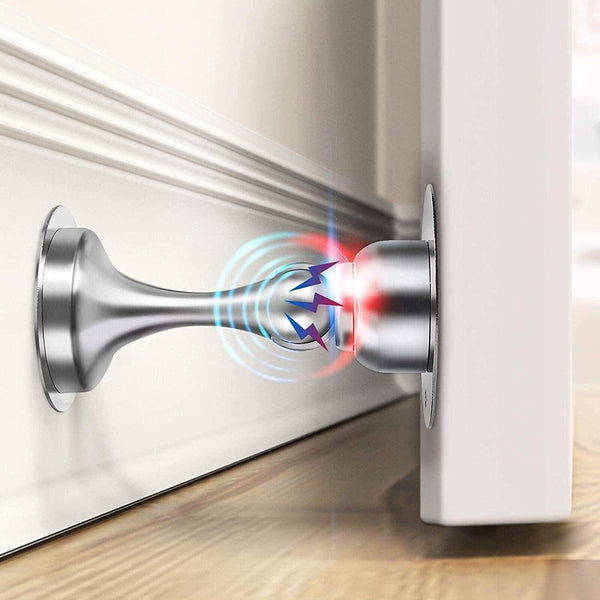 WINONLY Magnetic Door Stopper, Stainless Steel with 3M Double-Sided Adhesive Tape, No Drilling, 1 Pack to Hold Your