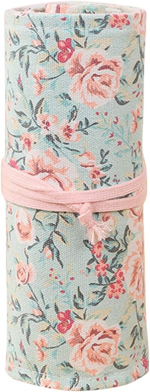 MILISTEN Pencil Wrap Roll Up Case, Colored Pen Pencil Holder Pouch with 48 Slots for Colored Pencils