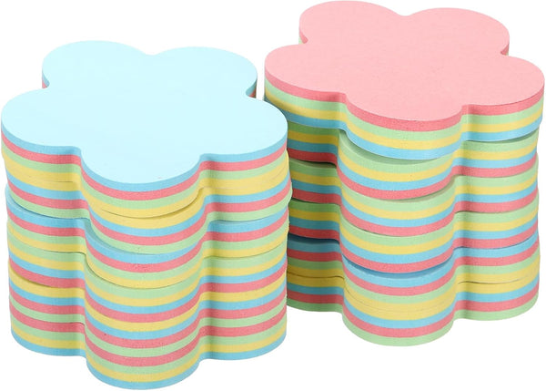 PATIKIL 2.7 x 2.7 Inch Flower Shape Sticky Notes, 12 Pads Bright Colorful Self-Stick Memo Pads, 100 Sheets/Pad for Home
