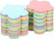 PATIKIL 2.7 x 2.7 Inch Flower Shape Sticky Notes, 12 Pads Bright Colorful Self-Stick Memo Pads, 100 Sheets/Pad for Home