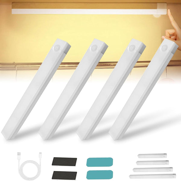 Generic 4/8Pack Punch-Free Smart Sensor Magnetic Rechargeable Led Lights,Under Cabinet Lights,Home Motion Sensor