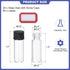 PATIKIL 2ml Clear Glass Vials, 25 Pack Sample Vials with Screw Cap Reagent Media Bottle with Labels Leak-Proof Liquid Sample Glass Vial for Lab Laboratory