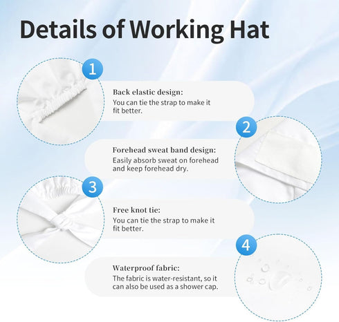Mushrooms Snails Butterflies Breathable Scrub Hat for Nurses & Doctors Adjustable Working Cap with Moisture-Wicking