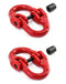G80 Alloy Steel Coupling Link, 2 Pack 1/4" Hammer Lock Chain Connector, Red, 2645 lbs Working Load Limit