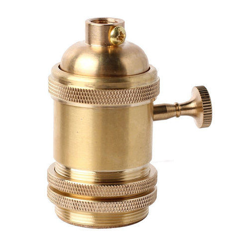 Superdream E26 E27 Bulbs, (1 Pack) Brass Screw Thread DIY Light Socket Vintage Copper Edison Retro Pendant Lamp Holder