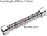uxcell Corrugated Stainless Steel Flexible Water Line 3.9inch Long G1/2 Female Threaded Connector with Washer, 4pcs