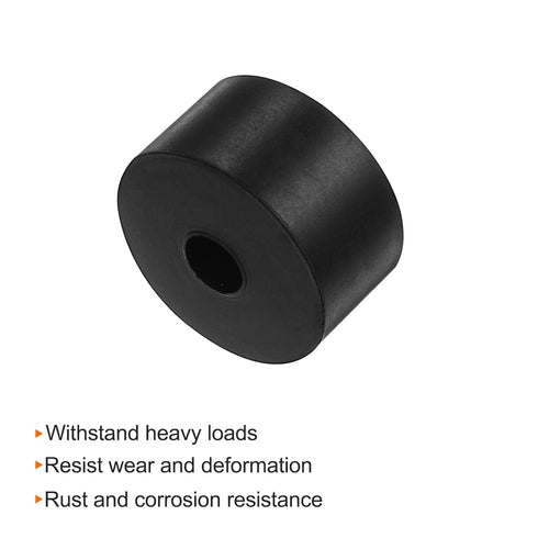 4pcs Rubber Spacer, 2 Inch OD, 0.47 Inch ID, 1.2 Inch Thick Neoprene Round Anti Vibration Isolation Pads, Black, for