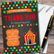 The Card Zoo Chalk Style Circus Personalized Childrens Birthday Party Thank You Cards