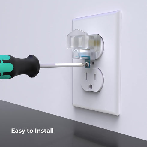 2 Prong to 3 Prong Adapter, 4 Pack, Turn Any 2 Prong Outlet into A 3 Prong Outlet with Outlet Adapter Converter