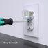 2 Prong to 3 Prong Adapter, 4 Pack, Turn Any 2 Prong Outlet into A 3 Prong Outlet with Outlet Adapter Converter