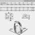 Heavy Duty U-Shaped Pad Eye Plate Staple Ring Hook Loop Sail Shade Hardware - Stainless Steel Hammock Hooks for Wall