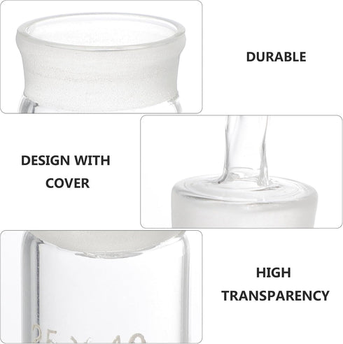Hemobllo Glass Beakers 2pcs, Weighing Bottle Chemistry Laboratory Equipment Pycnometer Flask for Specific Gravity