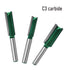 Plus Double Flute Straight Router Bit Set with 1/4 Inch Shank and Updated C3 Carbide