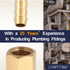 LTWFITTING Brass Coupler Fitting - 1/4-Inch Hose Barb x 1/8-Inch Female NPT Fuel Water (Pack of 5)