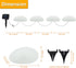 SUNNYPARK Solar Garden Lights Outdoor Set of 4 Plastic Pebble Shape Decorative Rock Lights - Waterproof Warm White