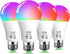 UCB Smart Light Bulbs 130W Equivalent, Color Changing, Works with Alexa, 16 Million Colors RGBWW, 1300LM A19 E26, 4 Pack