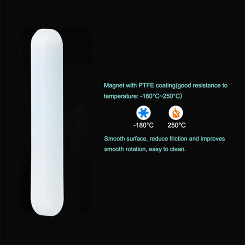 MECCANIXITY Magnetic Stirrer Mixer Stir Bar Rod, 35mm Cylinder Shape PTFE Coating Magnet for Laboratory 16Pcs