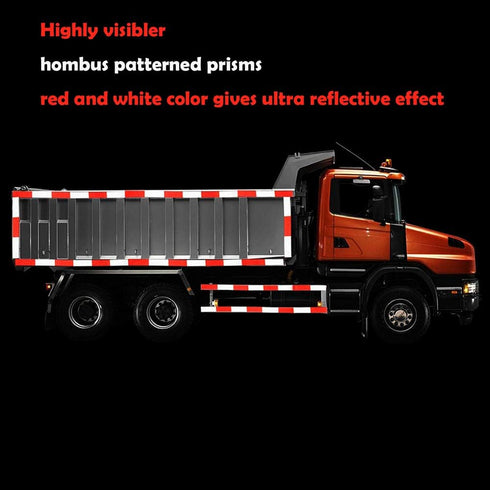 2" X 164FT DOT-C2 Reflective Tape - 6" Red x 6" White Waterproof Conspicuity Tape for Trailers, Cars, Trucks