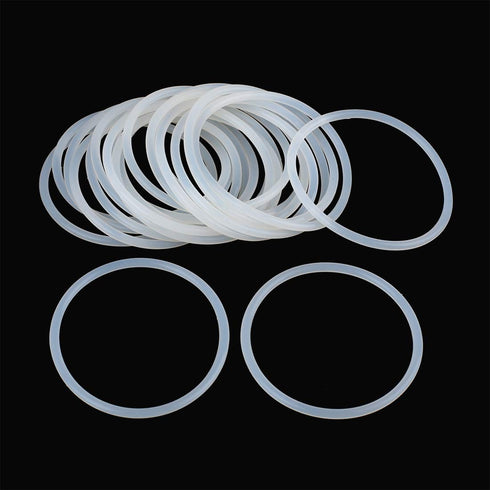 X AUTOHAUX Silicone O-Rings, VMQ Seal Gasket for Compressor Valves Pipe Repair, 60mm OD 53.8mm ID, White, Pack of 20