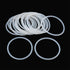 X AUTOHAUX Silicone O-Rings, VMQ Seal Gasket for Compressor Valves Pipe Repair, 60mm OD 53.8mm ID, White, Pack of 20
