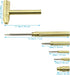 6 in 1 Mini Multifunction Copper Hammer and Screwdriver, Ideal Tool for Watchmaker, Jewelers, Golden Color