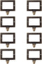 WEICHUAN 8-Pack Zinc Alloy Antique Bronze Label Frame Drawer Pulls - Vintage Industrial Style Handles for Drawers and