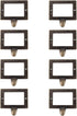 WEICHUAN 8-Pack Zinc Alloy Antique Bronze Label Frame Drawer Pulls - Vintage Industrial Style Handles for Drawers and