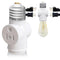 Light Socket Adapter, E26 to 3-Prong Outlet Adapter and Light Bulb Socket, 1 Pack, White