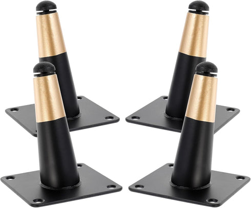 Kisangel 4pcs Adjustable Metal Sofa Legs with Anti-Skid Pads Iron Furniture Feet