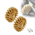 4 Geared Rubber Disc Pneumatic Rubber Wheel with Drilling Adaptor (0.78in Thickness, 2pc)