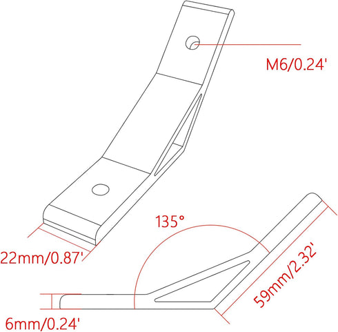 4Sets 1010 Aluminum Extrusion 135 Degree Bracket,4pcs 135 Degree Corner Brackets,with 8pcs Sliding T Nuts and Screws for 10 Series Extruded Aluminum Rail Accessories(Silver)