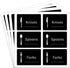Black Cutlery Sign Stickers, Self Adhesive Labels for Marking Forks, Spoons, and Knives