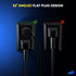 Maximm Extension Cord (15 Feet) 1 Outlet Flat Wire, 3-Prong 45 Angled Flat Plug, 16 AWG Power Cord - UL Certified (Black)